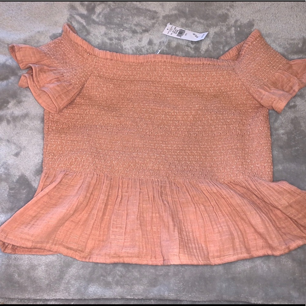 Pink off-the-shoulder Top